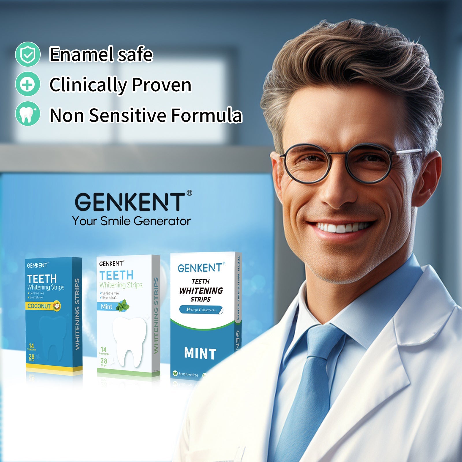 Sensitive Teeth Whitening Strips 7 day Results