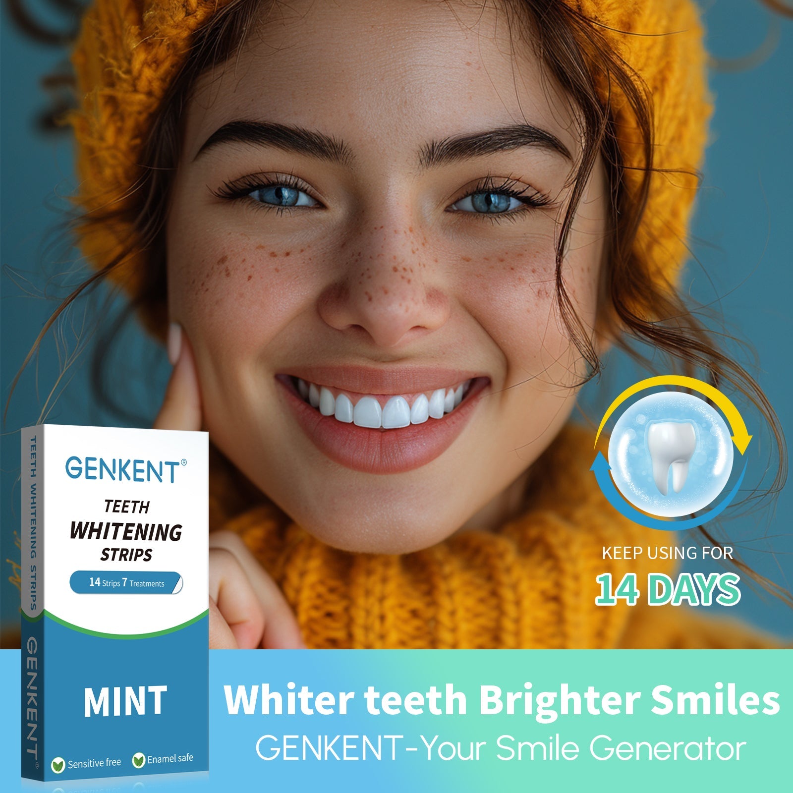 Sensitive Teeth Whitening Strips 7 day Results