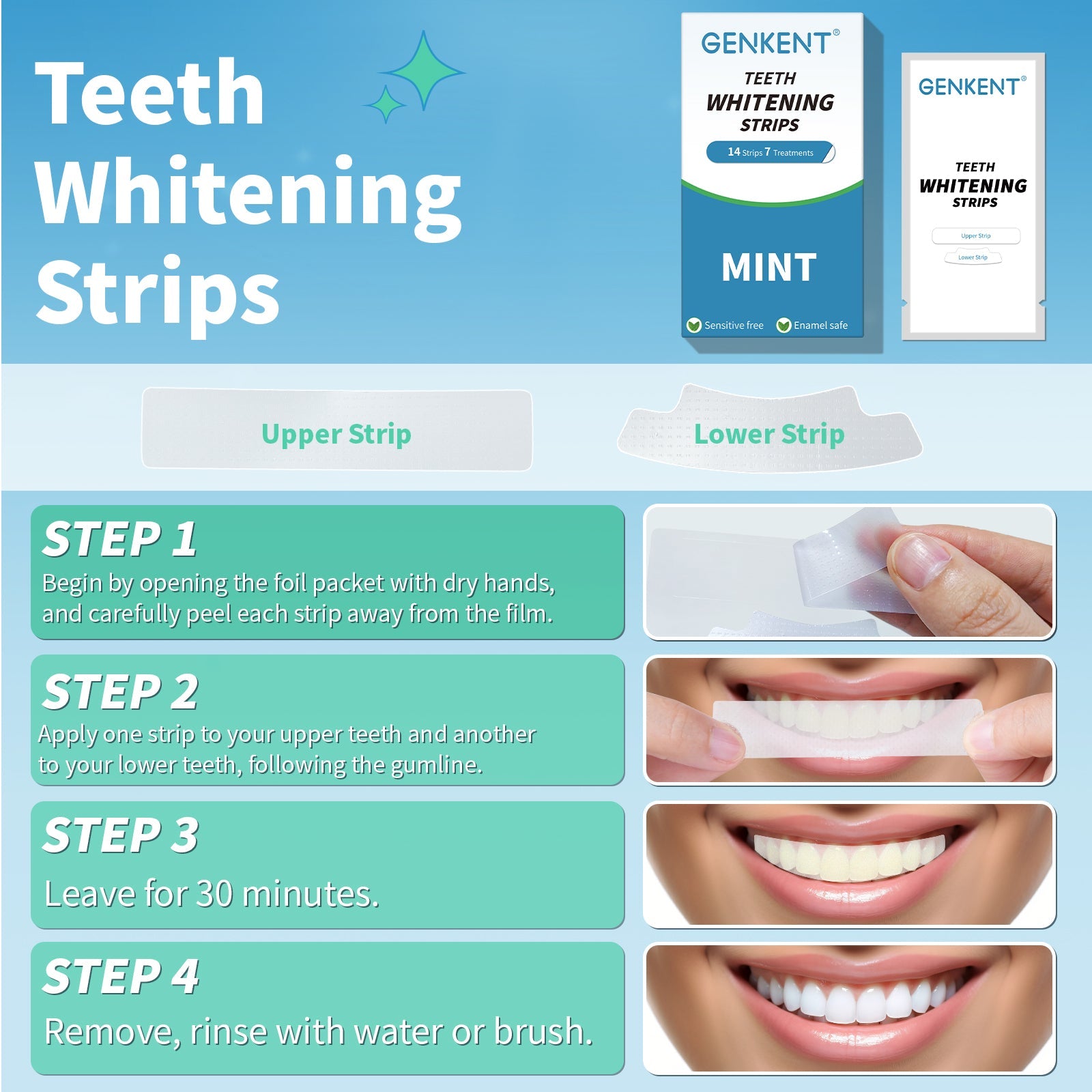 Sensitive Teeth Whitening Strips 7 day Results
