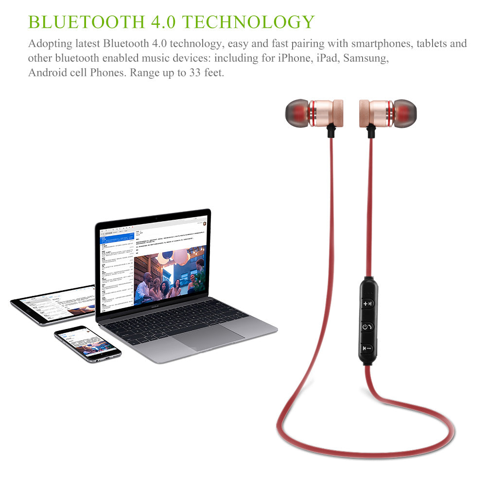 Wireless Bluetooth 4.0 Sports Earphones